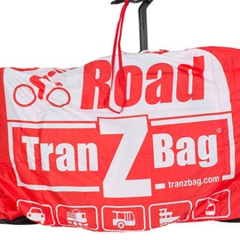 TranZbag Road Bicycle Transport Bag, Transport Protection for 28 Inch Wheels (for Cross and Gravel Bikes, Foldable, Minimal Pack Size, Shoulder Strap, Double Zip), Red