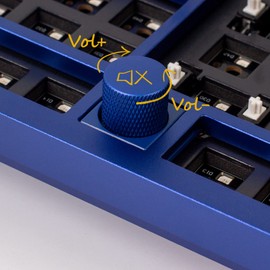 Keychron Q3 TKL Layout Hot-Swappable Wired Custom Mechanical Keyboard Full Aluminum Knob Barebone Version, QMK/VIA Programmable Macro, Double-Gasket DIY Kit Compatible with Mac Windows Linux-Blue