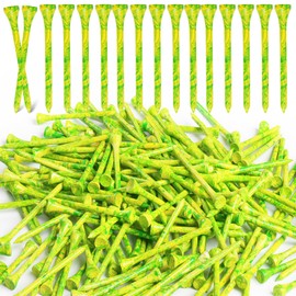 T-711 Bamboo Golf Tees, Stylish, Long Tees, 2.8 inches (70 mm) & 3.3 inches (83 mm), Choose from 2 Sizes, 50 Pieces, 60 Pieces, 100 Pieces, 200 Pieces, Large Capacity Pack, Nice Colors, Durable
