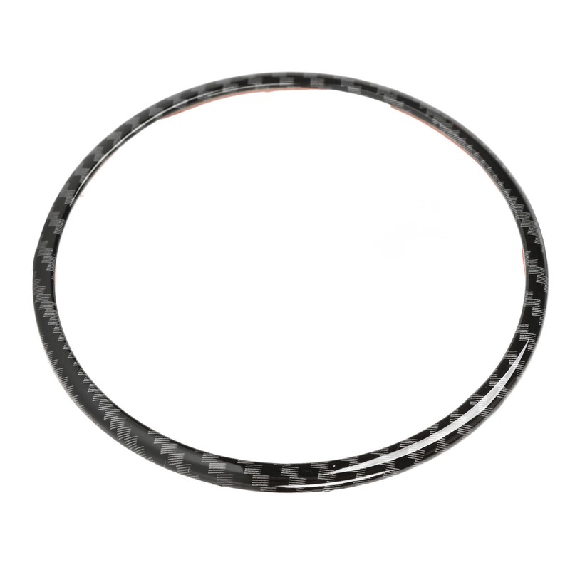 Steering Wheel Emblem Ring Carbon Fiber Look Simple Cool Replacement