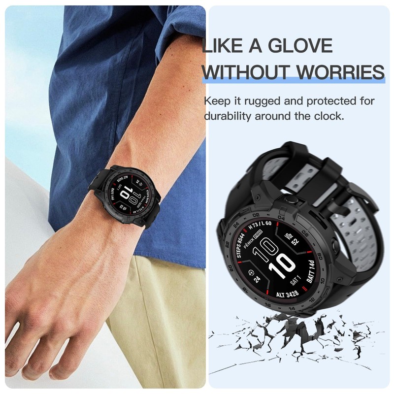 OVERSTEP Protector Case Cover for Garmin Fenix 7X/Fenix 7X Solar,