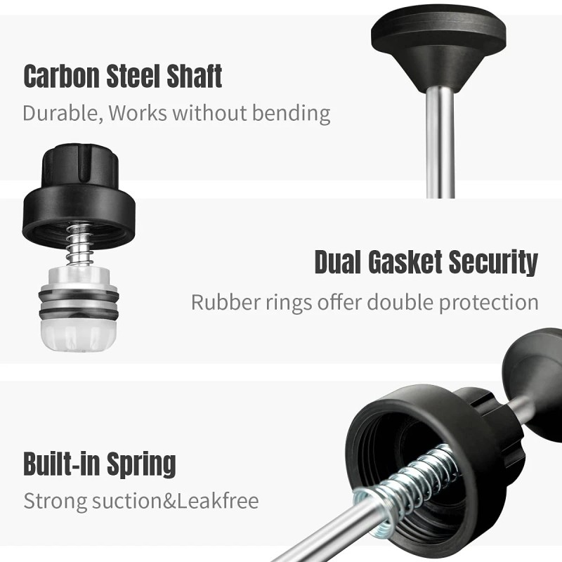 Thorstone Automotive Fluid Extractor Pump, Oil Change Syringe with Hose,