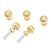 10Pcs Mini Knob Gold Zinc Alloy 0.55"x0.75" Decorative Handle Pull