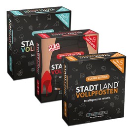 DENKRIESEN - STADT LAND VOLLPFOSTEN® - The Trio of Card Games - Junior - Classic - Red Light | Innovative Game Collection | Family Games | Party Games