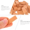 Angoily 30 Pieces Mini Red Wall Bricks Model Miniature Bricks
