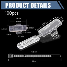Pack of 100 Transparent Cable Labels Dog Box Cable Label Cable Tie Tags Box Transparent Reusable Cable Labels Transparent Cable Marker - High Quality Cable Markers