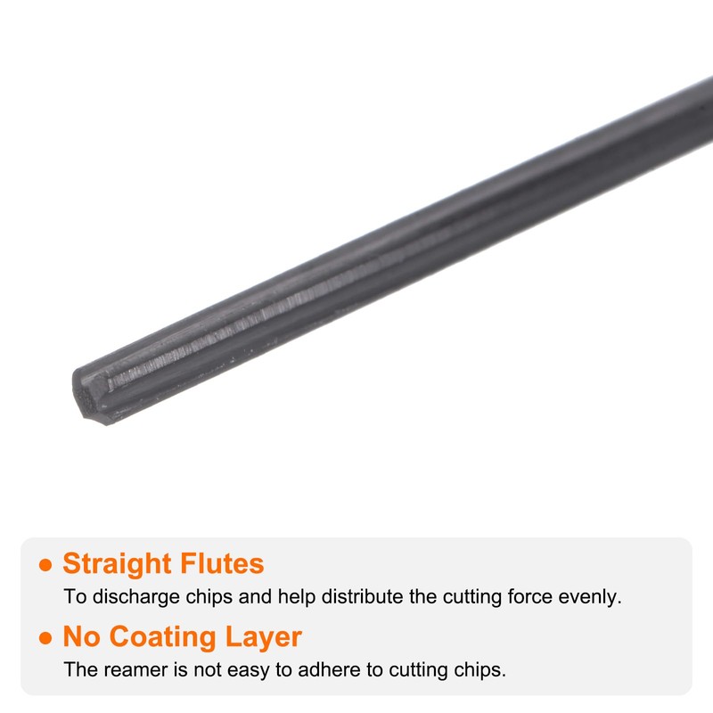 HARFINGTON Carbide Chucking Reamer 0.0575"(1.461mm) Dia Straight Flute Straight Shank