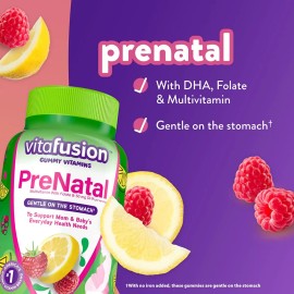 90 Gomitas Vitaminas Prenatales Acido Fólico + 50mg Dha Mult
