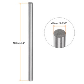 sourcing map 8pcs Round Rods 6mm x 100mm High Speed Steel (HSS) Lathe Bar Stock DIY Craft Tools for Turning Facing Drilling Threading