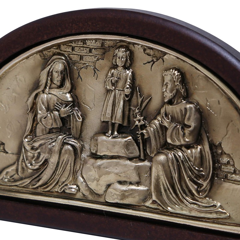 Jorvina / Sagrada Familia retablo Dorado con Base de Madera