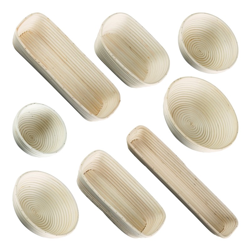 Frieling Round Proofing Basket, Brotform Bread Rising Banneton and Serving