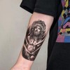 Oottati 2 Sheets Jesus Cross Moon Temporary Tattoos for Adults,