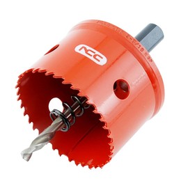 Nikotec NCC Bimetal Hole Saw, 2.6 inches (65 mm), HBM65, Red