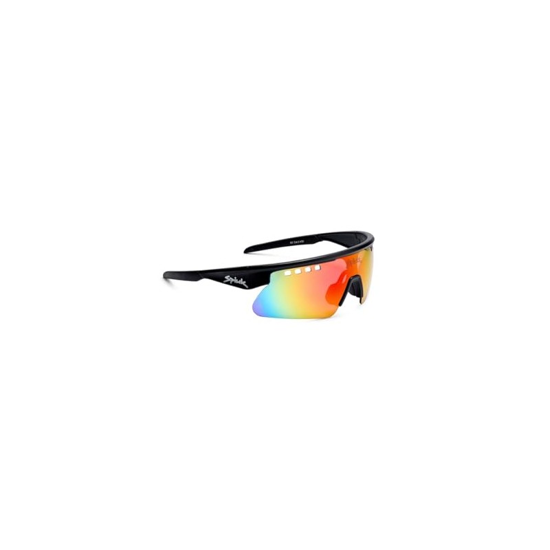 Occhiali Aloha lenti a specchio rosso unisex nero
