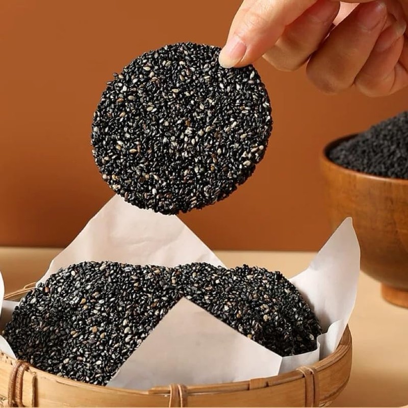 Black Sesame Walnut Biscuits, Healthy High Calcium Black Sesame Walnut