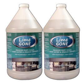 Quality Chemical Lime-Gone / Removes lime, scale, rust & hard water deposits / 2 Gallon Case