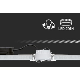 Paulmann 93076 LED Recessed Light Module Base Coin 51 mm 5 W 370 lm 230 V 3000 K Opal Ceiling Spotlight