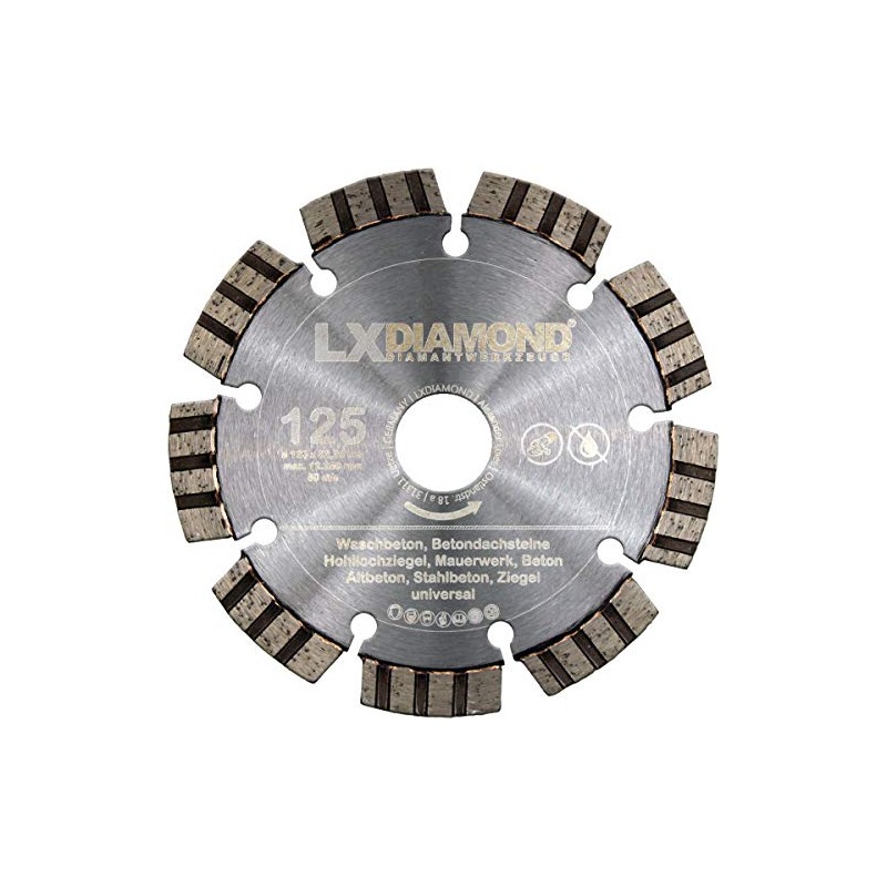 LXDIAMOND Diamond Cutting Disc 125 mm x 22.23 mm Premium