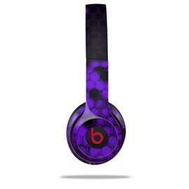 WraptorSkinz Skin Compatible with Beats Solo 4, Solo 3 and Solo 2 Wireless Headphones - HEX Purple - Decal Vinyl Wrap (Headphones NOT Included)