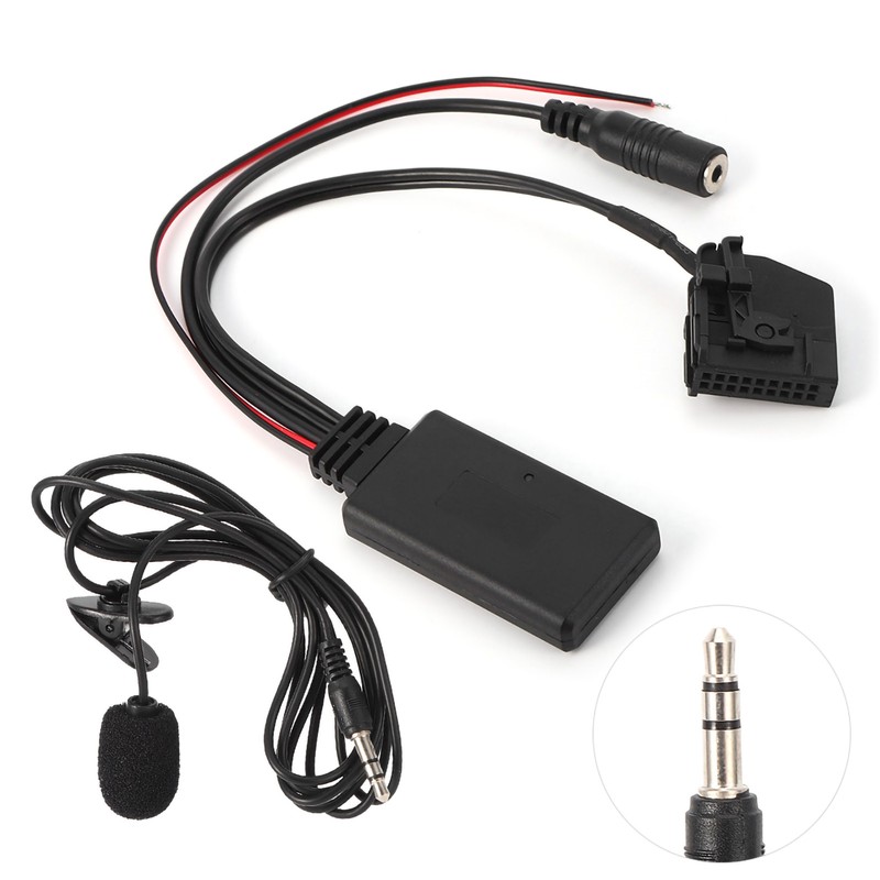 18Pin Bluetooth AUX Cable Adapter Car Microphone Fit for Benz