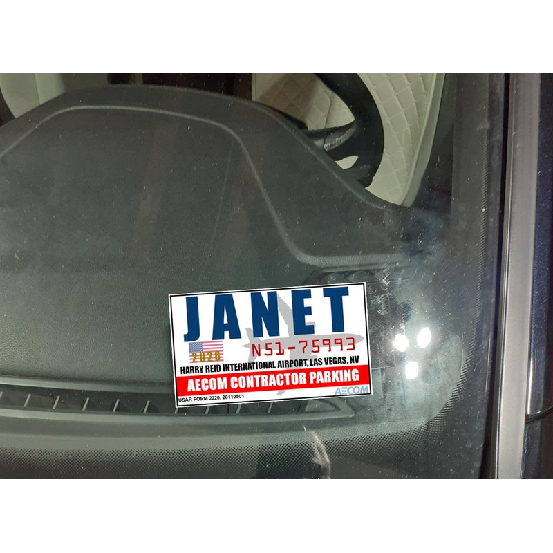 2026 Area-51 Janet Airlines Parking Decal, UFO