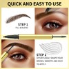 Weixinbuy 2-IN-1 Microblading Eyebrow Pen Long-lasting, Waterproof Eyebrow Pencil Dual-Ended
