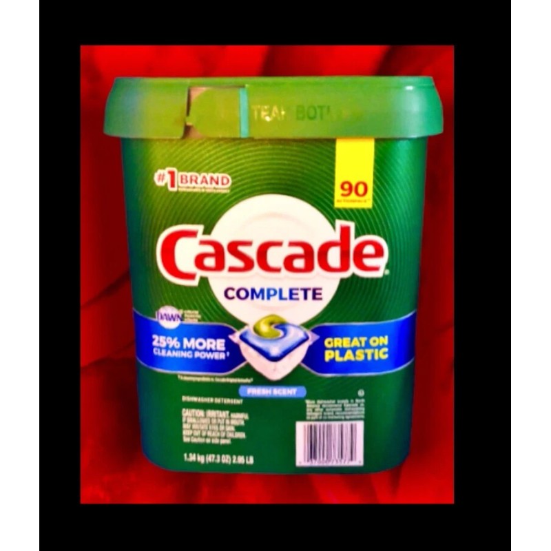 Cascade 90ct CASCADE Complete Dawn Grease Fight DISHWASHER DETERGENT Packs