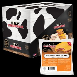 Cheesewich Protein Snacks - Cheddar Cheese & Hard Salami Slices, Pack of 16, ...