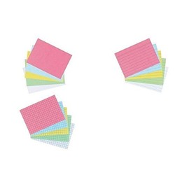 Index Cards Economy Pack DIN A7 400 Pieces Available in 6 Colours Assorted Colours Lined