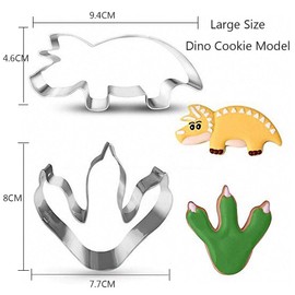 JOJOR Cookie Cutters Set of 11 Dinosaur Cookie Cutters Stainless Steel Dino Cookie Cutters DIY Fondant Cookie Cutter Cookie Cutter Set for Children