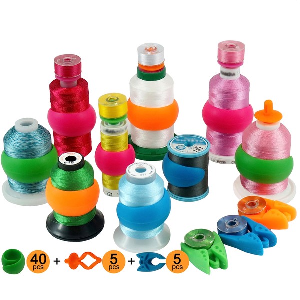 New brothread 50pcs Mix NOTIONS (40 Thread Spool Huggers +