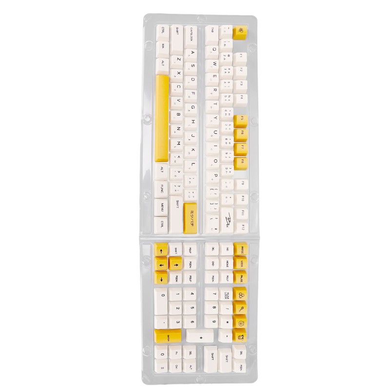 Keyboard Keycaps Bee Milk Subject PBT Material OEM Height Dye