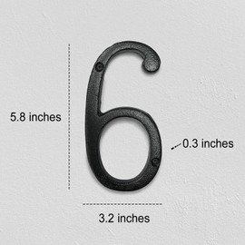 NACH JS-CN6-6 House Numbers, Roman Cast Iron