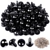 120PCS Plastic Safety Crochet Eyes Bulk with 120PCS Washers for