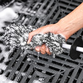 Car Wheel Cleaning Brush Set with Wash Mitt – Soft Microfiber Rim Cleaner Tool for Spokes, Wheel Barrels and Easy Car Care