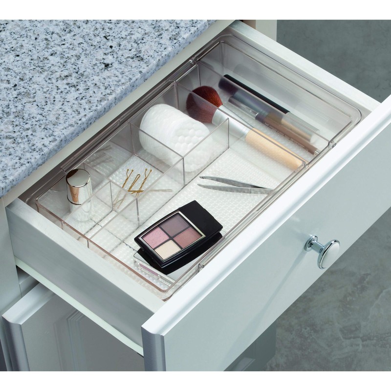 InterDesign Clarity Expandable Drawer Organizer, Clear