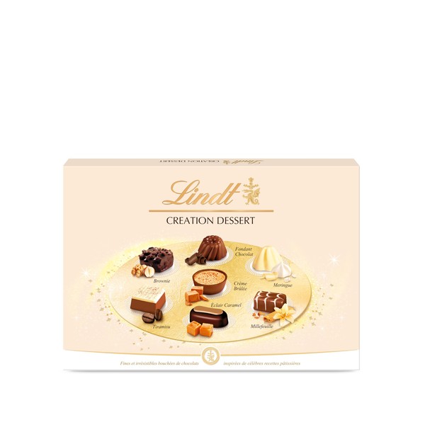 Lindt Création Dessert Box of Swiss Chocolates, Christmas Edition, 450 g