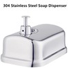 2 Pack Commercial Soap Dispenser Wall Mount Stainless Steel Manual
