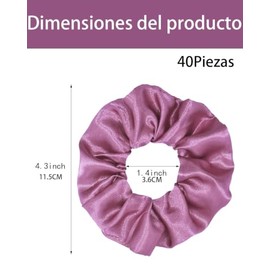 Scrunchies Para Cabello, Donas Para Cabello Mujer, 40 Piezas De Scrunchies De Satén, Scrunchies Para Cabello De Diferentes Colores, Accesorio Para El 