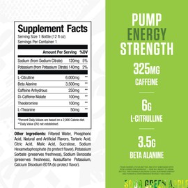 RYSE Loaded Pre Workout Drink - Sour Punch Green Apple - Sugar-Free, Ready to Drink Energy Supplement with 325mg Caffeine, Citrulline & Beta Alanine for Focus & Pump - 12 fl oz Bottles (Pack of 12)