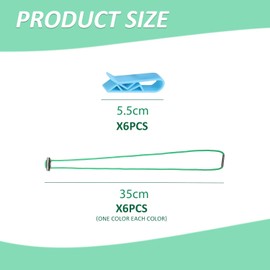 Pack of 6 rubbish bin fastening straps and 6 pieces bin clips, elastic rubber bands, multifunctional rubber bands, bin accessories