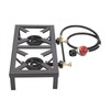 RustyVioum Double Burner, Portable Propane Gas LPG BBQ Cooker with