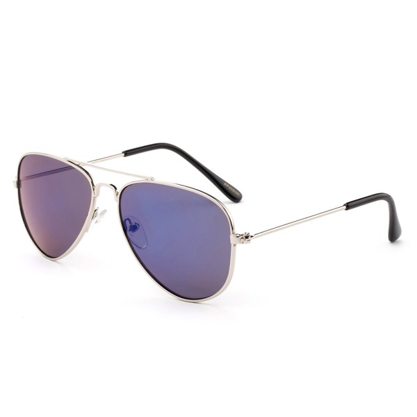 Kyra Kids Newbee Fashion Classic Aviator Sunglasses Flash Lense Metal