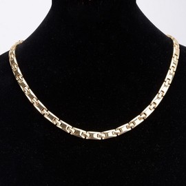 BOCHYHD Titanium Magnetic Couple's Gold Germanium Wellness Necklace 002X Gold 2ea