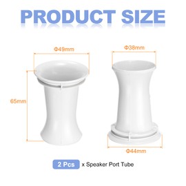 sourcing map 44mm x 65mm Speaker Port Tube Subwoofer Tube Bass Woofer Box 4pcs