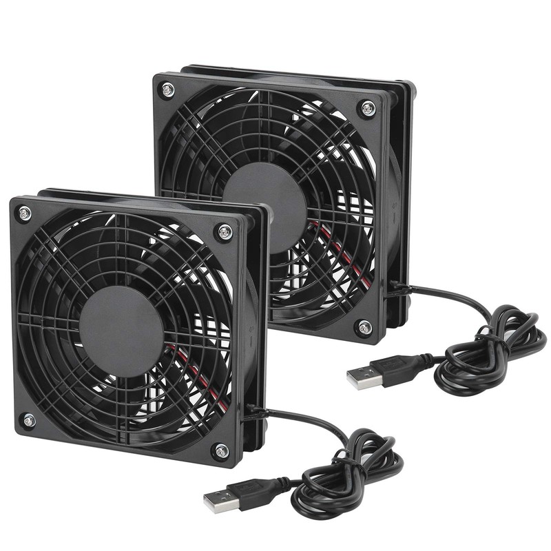 Tbest USB Cooling Fan 120MM 2 Pack Computer Case Fan
