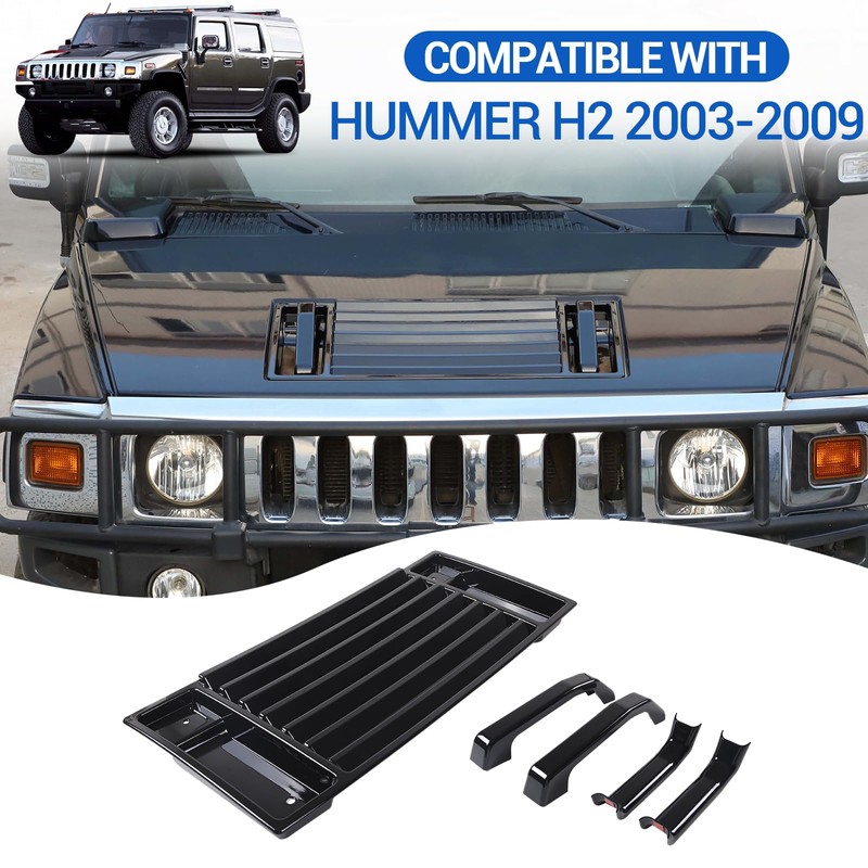 Fgtagtal Hood Deck Vent Panel Trim Compatible with Hummer H2