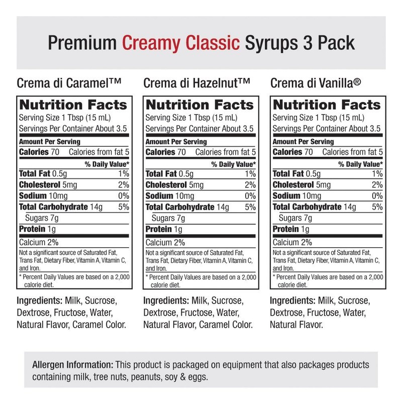 Amoretti Premium Syrups Creamy Classic 3 Pack (50ml)