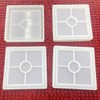 4 Pcs Silicone Coaster Molds, Square Epoxy Casting Molds for