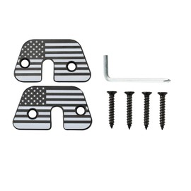 XhuangTech - Kit de reparación de visera solar para Wrangler JK 2018/JL 2018-2023/Gladiator 2020-2023, accesorios de coche de aleación de aluminio mejorada, con visera americana, clips utilizados para